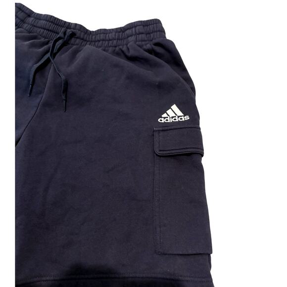 Adidas Men's Essentials French Terry Cargo Shorts-Navy Size XL - Picture 4 of 7